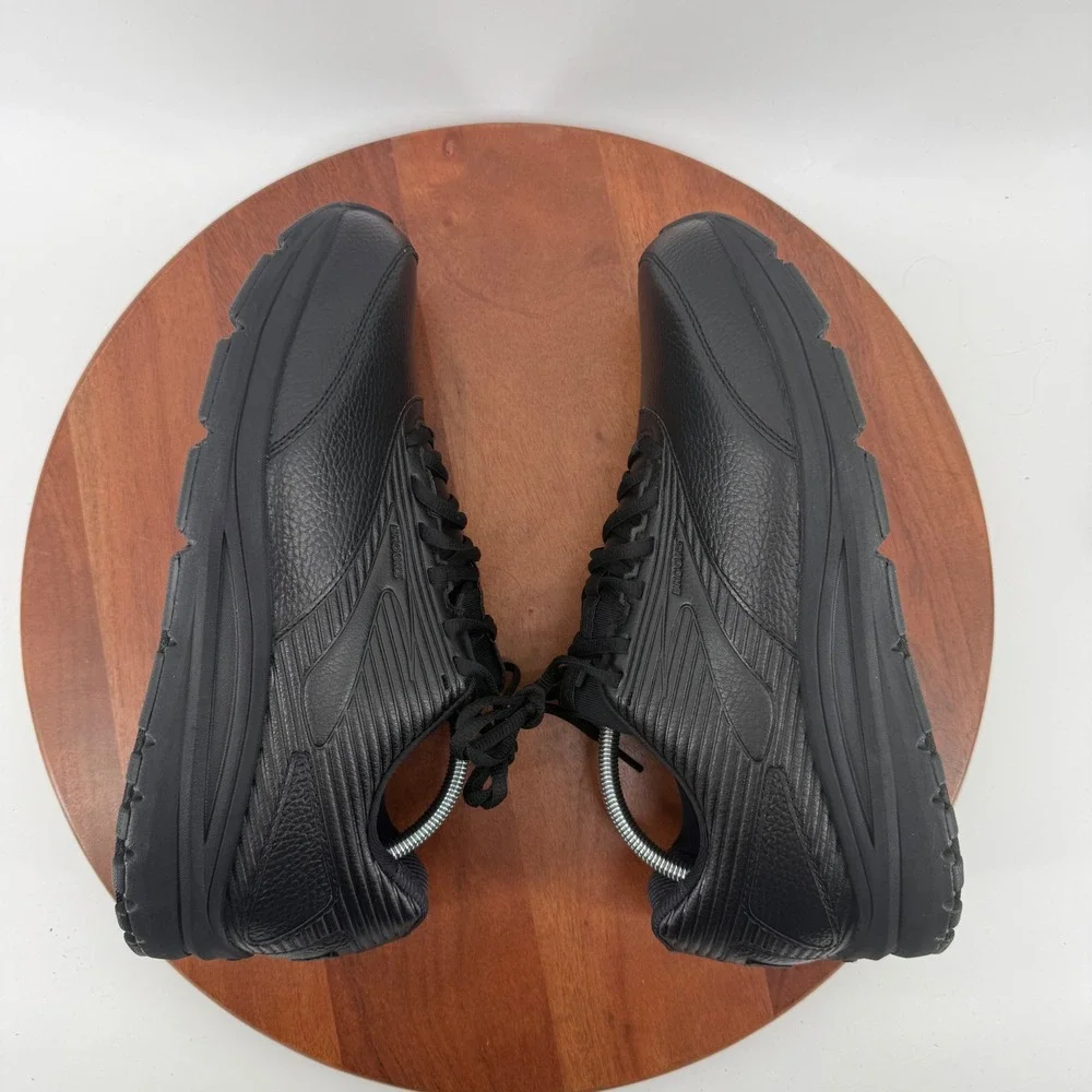 Brooks Addiction Walker 2 Black Leather Comfort Walking Shoes Men 11 XWide/4E‎